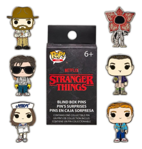PRECOMENZI - Stranger Things: Characters Blind Box Pin Set Display (12)
