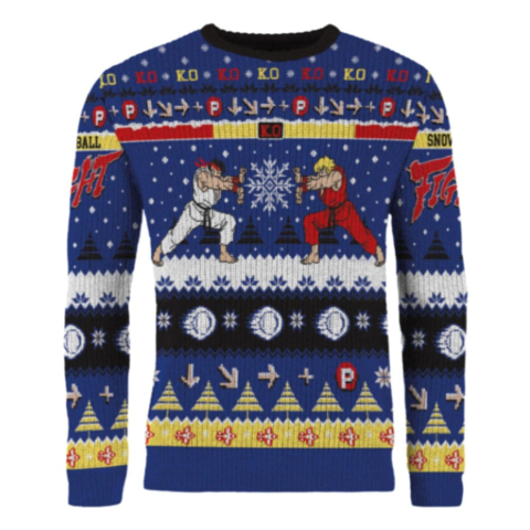 Street Fighter Christmas Sweater Ryu & Ken Size S [1]