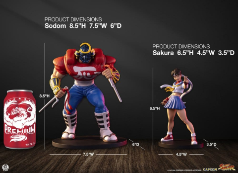Street Fighter Street Jam Statues 1/10 Sakura & Sodom 22 cm [16]