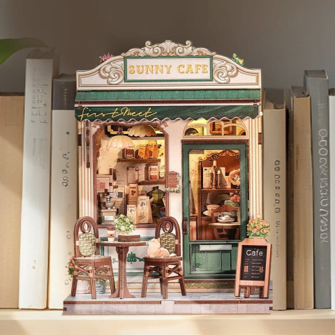 Sunny Cafe - DIY Miniature House Kit cu LED [7]