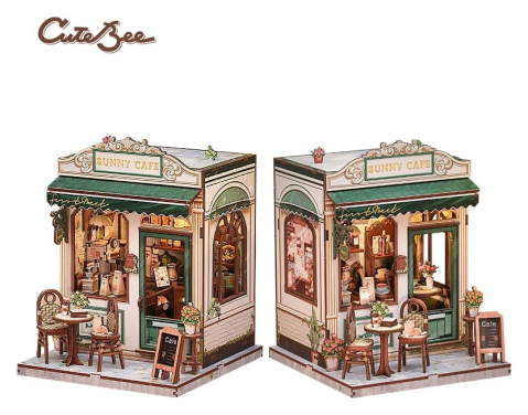 Sunny Cafe - DIY Miniature House Kit cu LED [5]