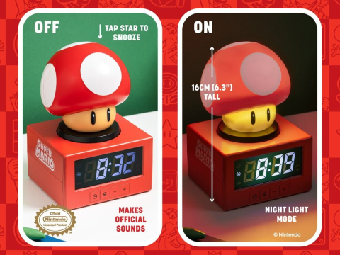 Super Mario Icon Alarm Clock Super Mushroom 15 cm [3]