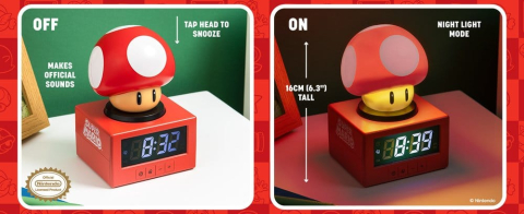 Super Mario Icon Alarm Clock Super Mushroom 15 cm [4]