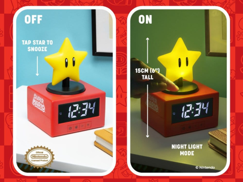 Casa si Cadouri - Super Mario Icon Alarm Clock Super Star 15 cm