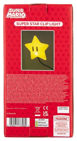 Casa si Cadouri - Super Mario Light Super Star Clip 33 cm