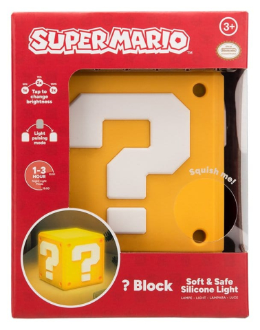 Super Mario SquishyGlo Silicon Light Question Block Rechargeable 13 cm [1]