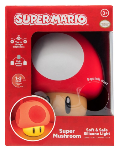 Super Mario SquishyGlo Silicon Light Super Mushroom Rechargeable 15 cm [2]