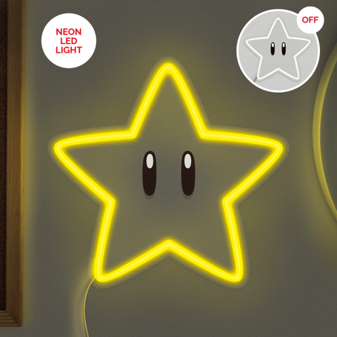 Super Mario Star LED Neon Wall Light [1]
