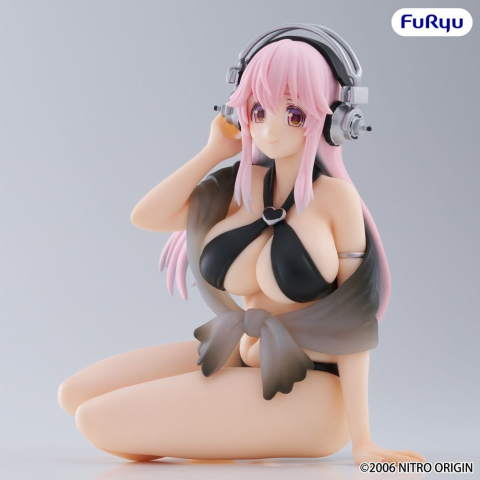 Super Sonico Noodle Stopper PVC Statue Super Sonico Swimsuit Black Color Ver. 10 cm [5]