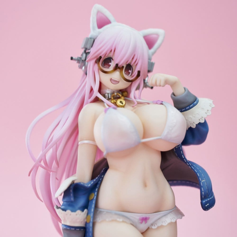 Super Sonico PVC Figure White Cat Ver. (Reissue) 27 cm [2]