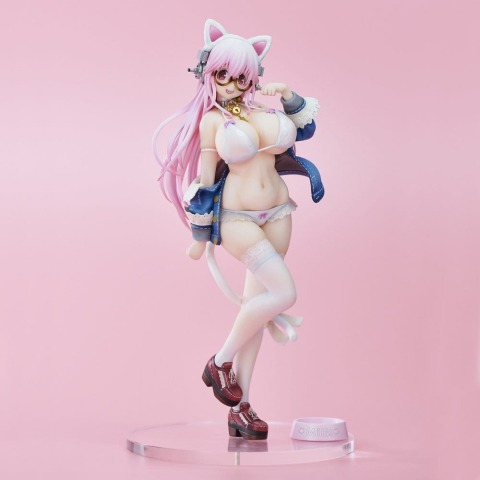 Super Sonico PVC Figure White Cat Ver. (Reissue) 27 cm [10]