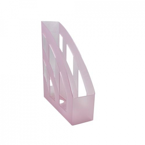 Pentru birou - SUPORT DOSARE PLASTIC A4 ROZ TRANSPARENT  