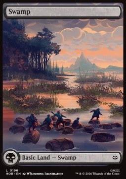 Magic: The Gathering Singles - Swamp (V.2) The Hobbit - Singles 196 FOILED