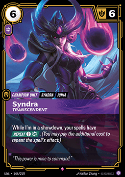 Singles Trading Card Games - Syndra, Transcendent Unleashed - Singles 146