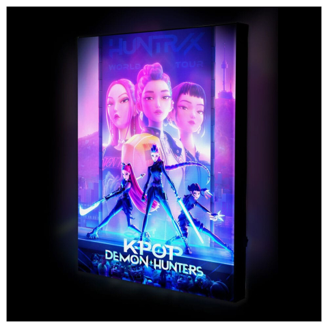 Tablou Canvas KPop Demon Hunters cu LED 42 cm – Decor Luminos [1]