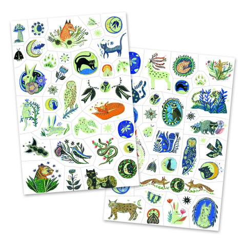 Tatuaje temporare fosforescente Animale nocturne, Djeco [1]