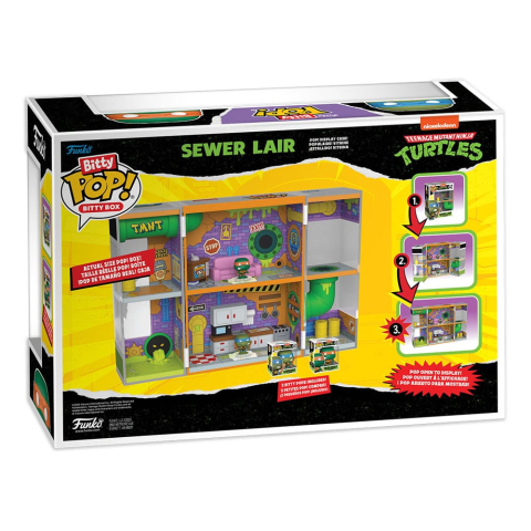 Teenage Mutant Ninja Turtles Bitty POP! Bitty Box Display with 2 Vinyl Figures Sewer Lair [4]
