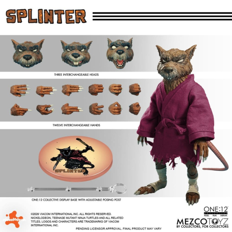 Teenage Mutant Ninja Turtles One:12 Collective Action Figure 1/12 Splinter 17 cm [11]