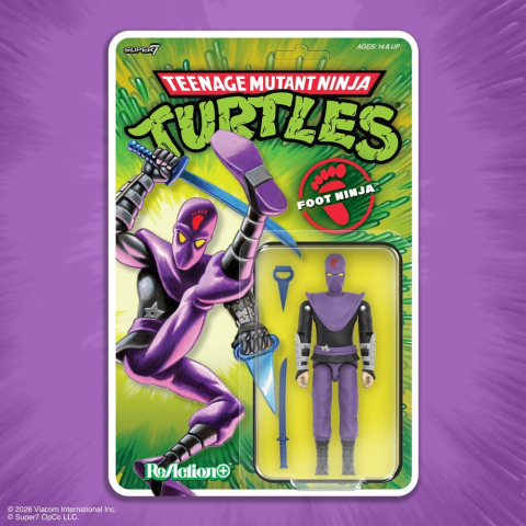 Jucarii - Teenage Mutant Ninja Turtles ReAction+ Action Figure Wave 01 Foot Ninja