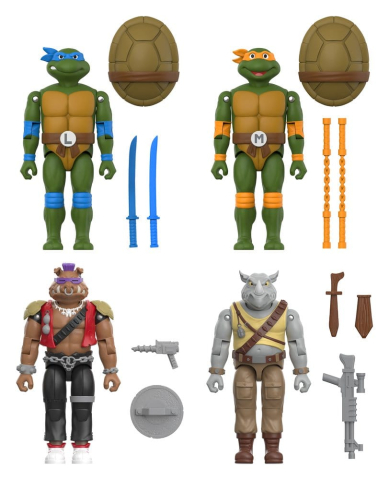 PRECOMENZI - Teenage Mutant Ninja Turtles ReAction+ Action Figure Wave 02 Michelangelo