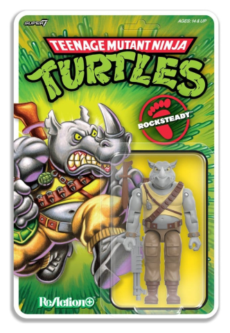 Teenage Mutant Ninja Turtles ReAction+ Action Figure Wave 02 Rocksteady [3]