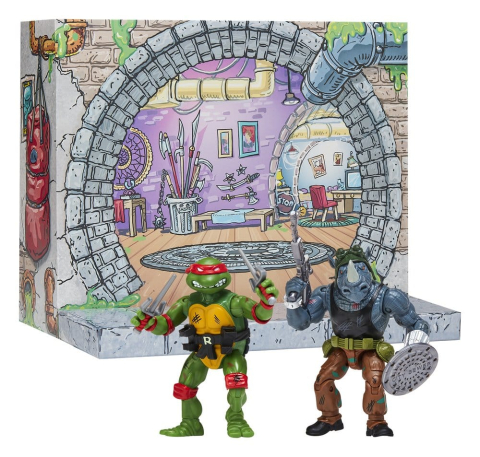PRECOMENZI - Teenage Mutant Ninja Turtles: Remastered Action Figures Raphael vs. Rocksteady