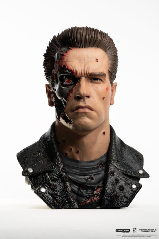 PRECOMENZI - Terminator 2 Replik 1/1 T-800 Model 101 Battle Damaged Art Mask 47 cm