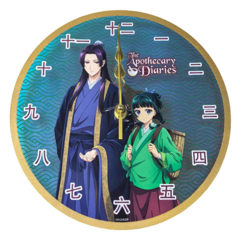 PRECOMENZI - The Apothecary Diaries Acrylic Wall Clock Maomao & Jinshi Holographic 24 x 24 cm