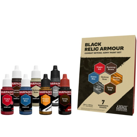 Board Games - The Army Painter Combat Se7en: Black Relic Armour