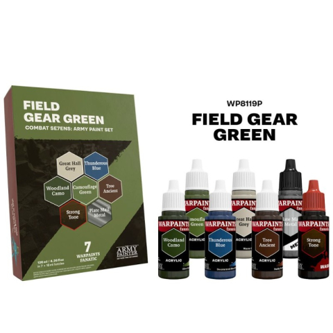 Board Games - The Army Painter Combat Se7en: Field Gear Green
