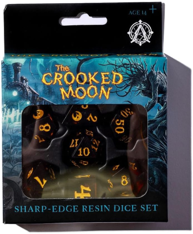 D&D si Alte RPG - The Crooked Moon Wicker Man Sharp Resin Dice Set - 7 Zaruri RPG