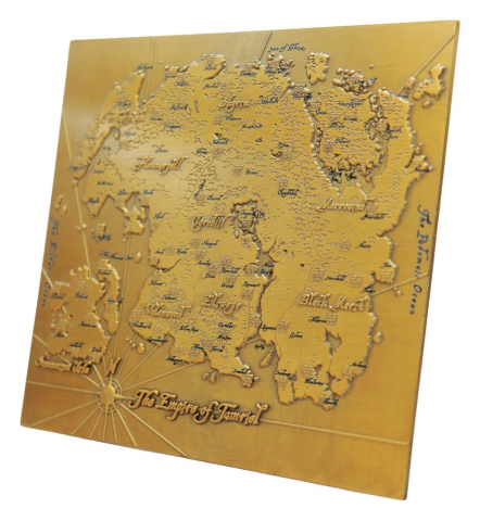 Collectibles - The Elder Scrolls Replica Metal Map of Tamriel Limited Edition 15 x 13 cm