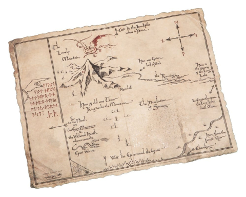 PRECOMENZI - The Hobbit Art Print Thorin's Map 40 x 30 cm