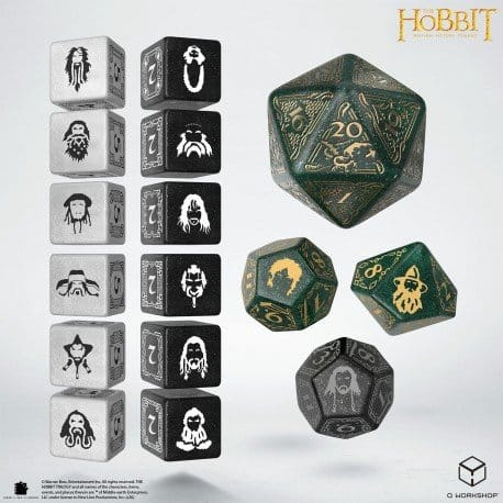 The Hobbit TCG Dice Set of 16 Verdant Grove [2]