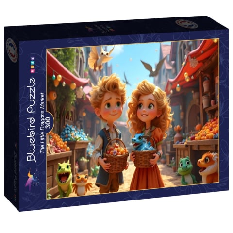 Puzzle 300 piese - The Little Dragons Market – Puzzle 300 piese