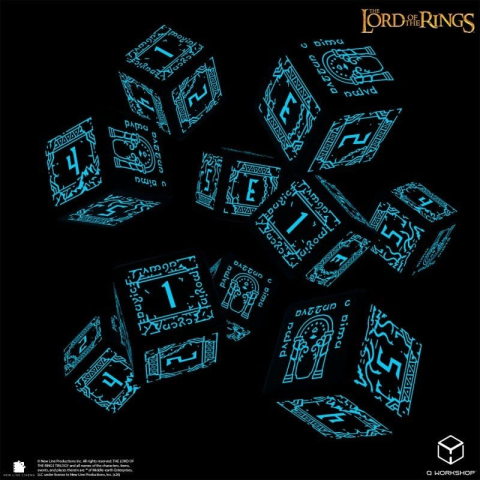 The Lord of the Rings: 10 D6 Dice Set Moria (Glow in the dark) [6]