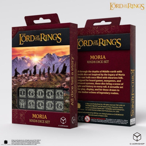 PRECOMENZI - The Lord of the Rings: 10 D6 Dice Set Moria (Glow in the dark)