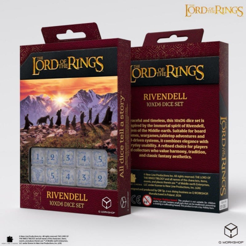 The Lord of the Rings: 10 D6 Dice Set Rivendell (Stone) [2]