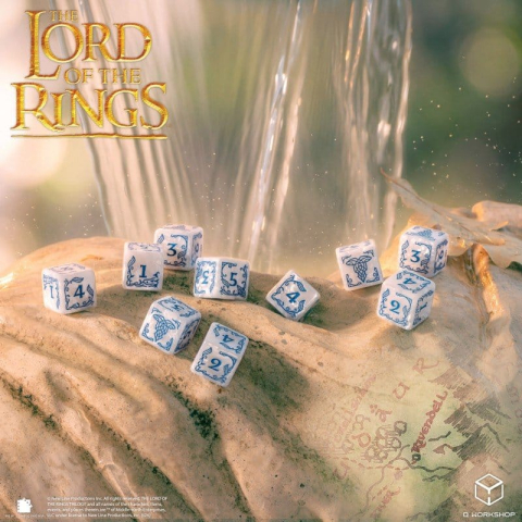 The Lord of the Rings: 10 D6 Dice Set Rivendell (Stone) [1]