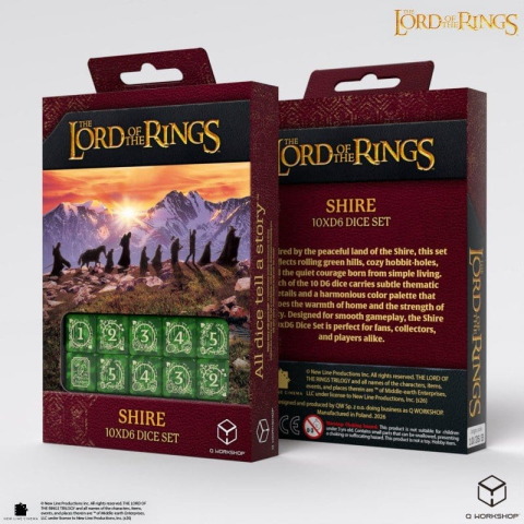 PRECOMENZI - The Lord of the Rings: 10 D6 Dice Set Shire