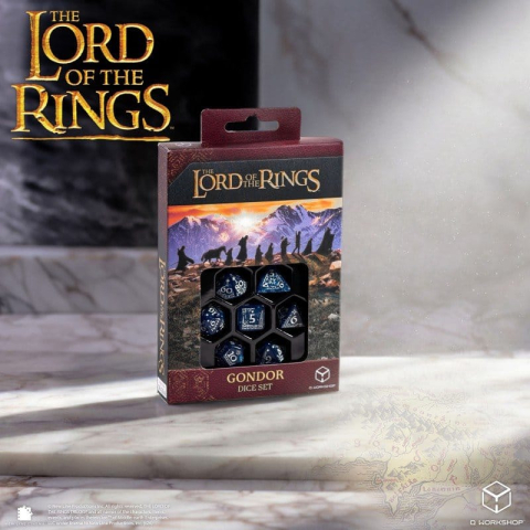 PRECOMENZI - The Lord of the Rings Dice Set of 7 Gondor