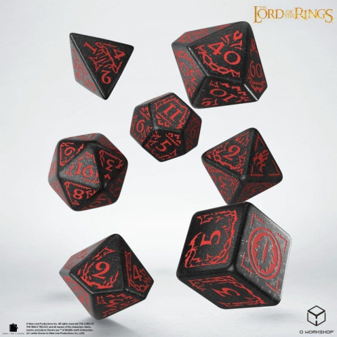 The Lord of the Rings Dice Set of 7 Mordor [9]