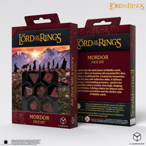 The Lord of the Rings Dice Set of 7 Mordor [5]