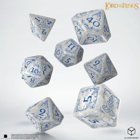 The Lord of the Rings Dice Set of 7 Rivendell (Stone) [8]