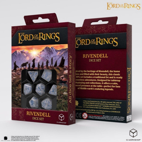The Lord of the Rings Dice Set of 7 Rivendell (Stone) [2]