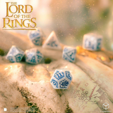 The Lord of the Rings Dice Set of 7 Rivendell (Stone) [4]