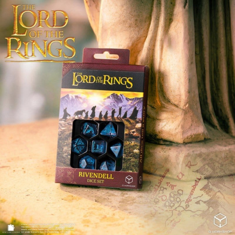 PRECOMENZI - The Lord of the Rings Dice Set of 7 Rivendell (Water)