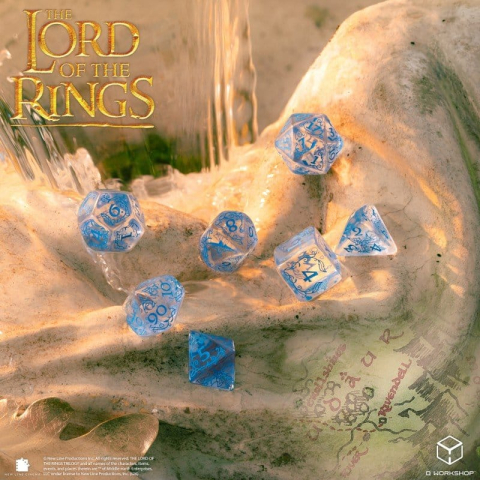 The Lord of the Rings Dice Set of 7 Rivendell (Water) [2]