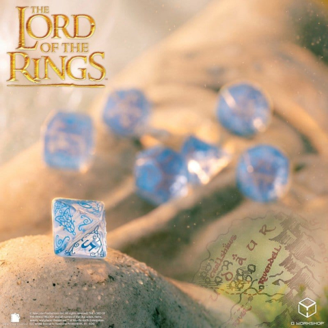 The Lord of the Rings Dice Set of 7 Rivendell (Water) [5]