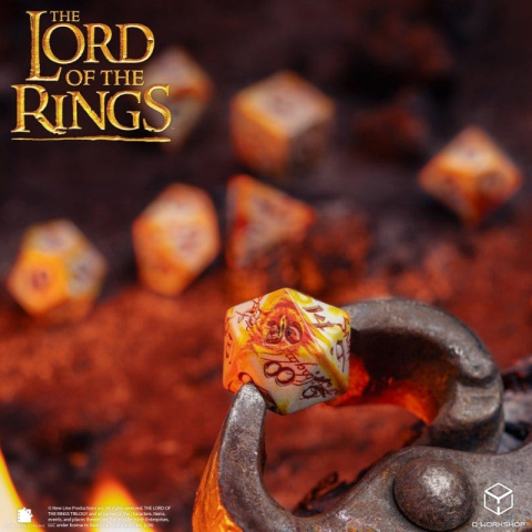 The Lord of the Rings Full Art Dice Set of 7 Ring-bearers (Whitefire Radiance) [7]